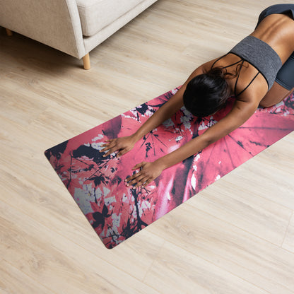 Red Leaf Yoga Mat – Non-Slip Eco-Friendly Exercise Mat for Yoga, Pilates & Home Workouts